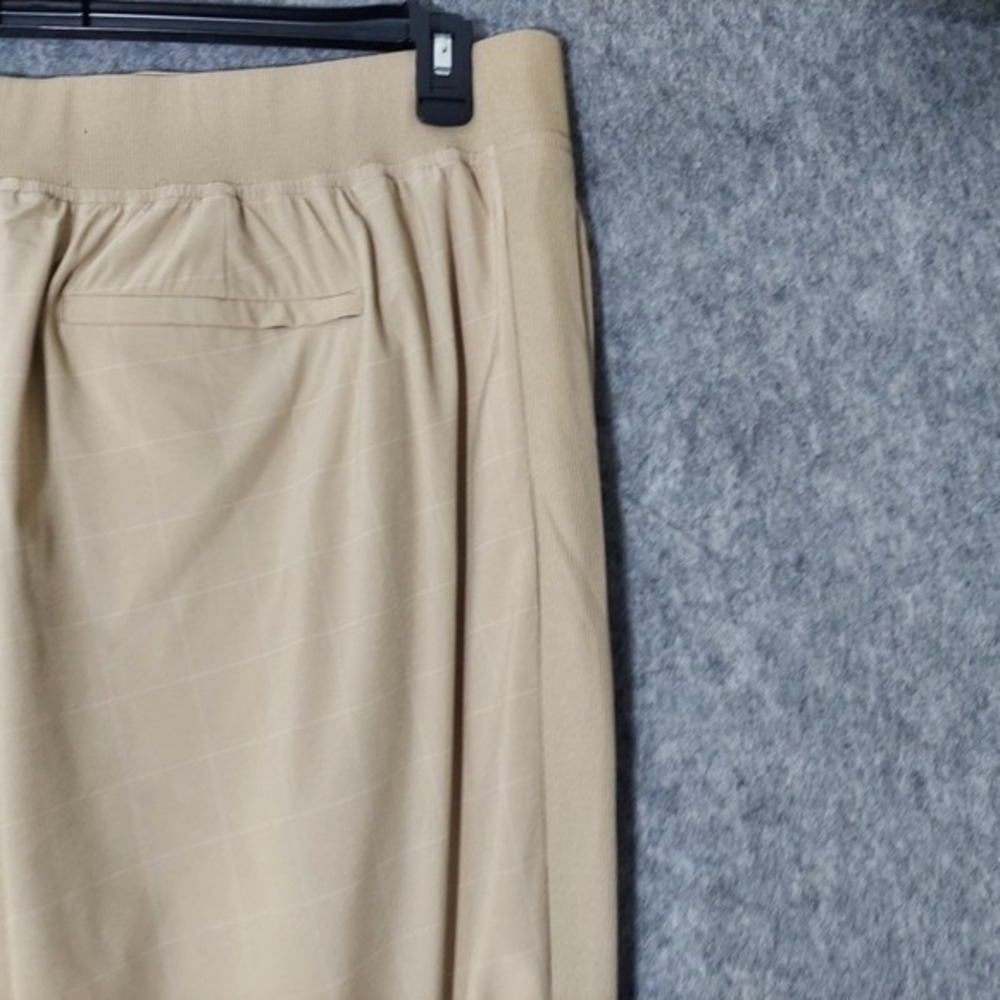 Athleta Brooklyn Pants Plus 20 Tan Windowpane Travel Stretch Tapered Pull On - Picture 8 of 11